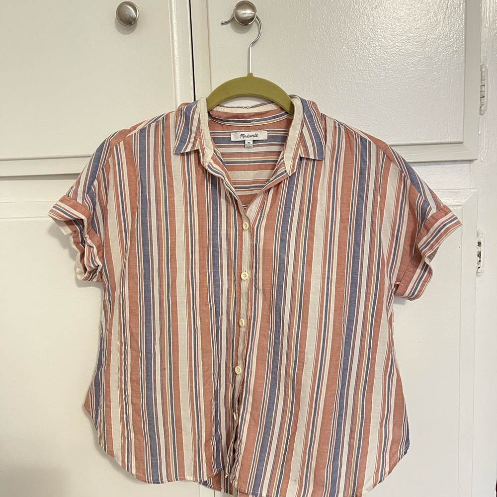 Madewell Multicolor Striped Button-Up Shirt